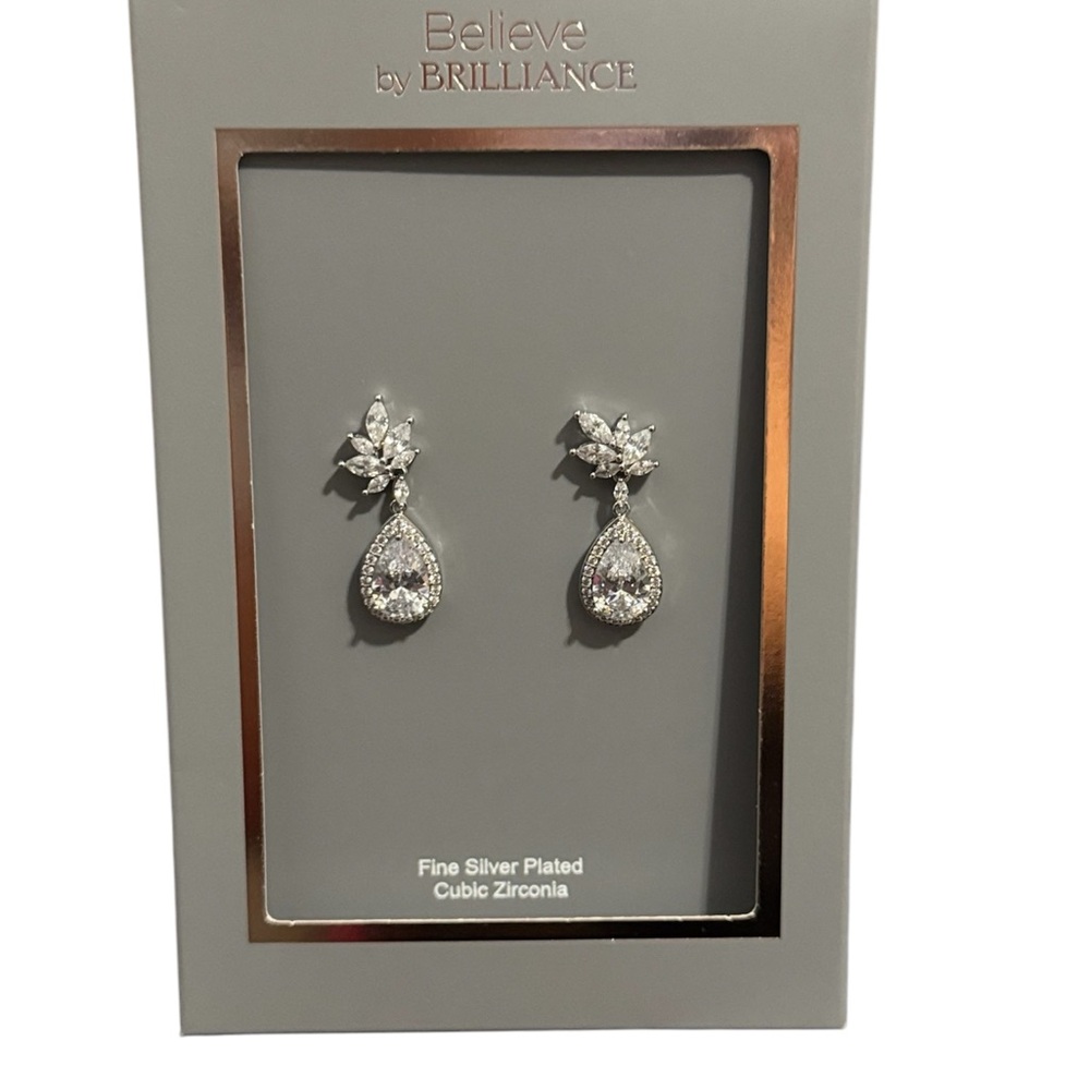 Silver Plated Cubic Zirconia Earrings